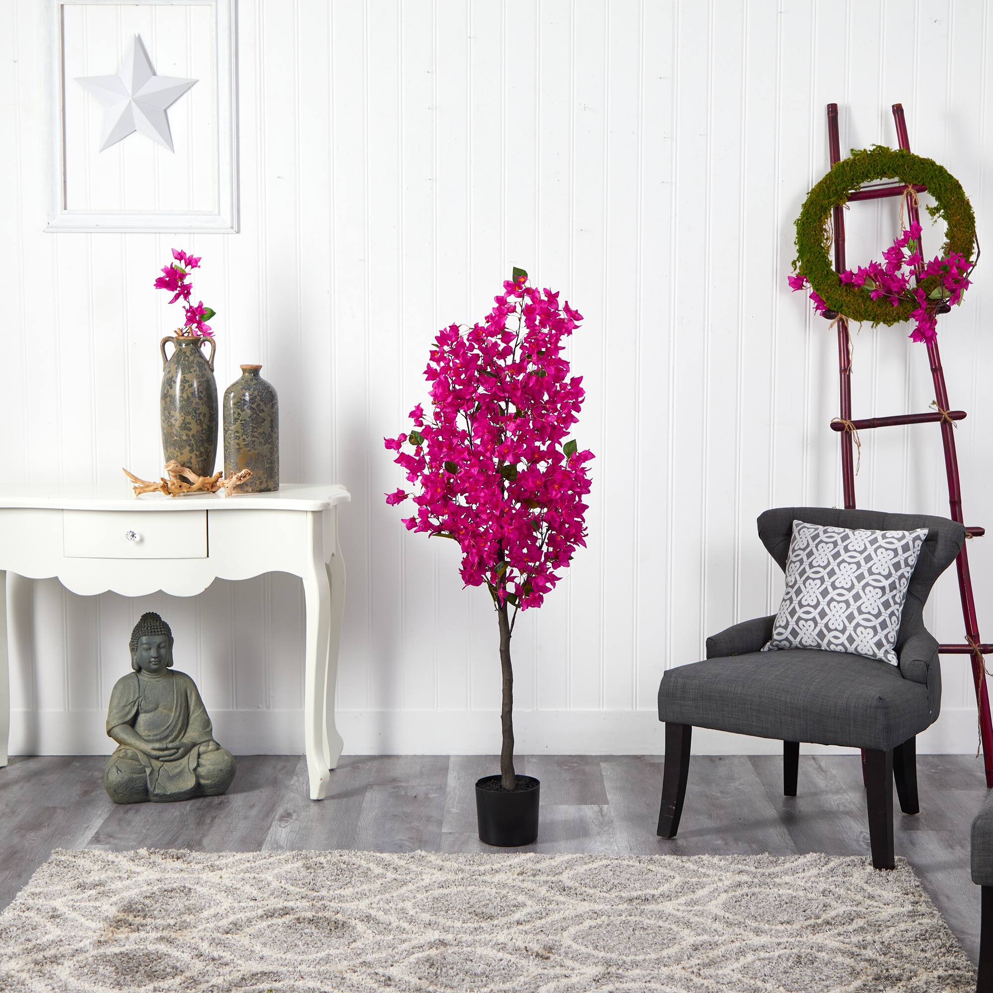 5ft. Bougainvillea Artificial Tree